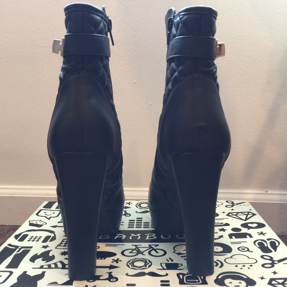 BAMBOO black heels boots size 9 - Picture 3 of 8